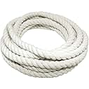 SGT KNOTS Twisted 100% Cotton Rope for DIY Projects, Crafts, Commercial, Agricultural - High Strength, Low Stretch, Natural (5/16" x 10ft, Natural)