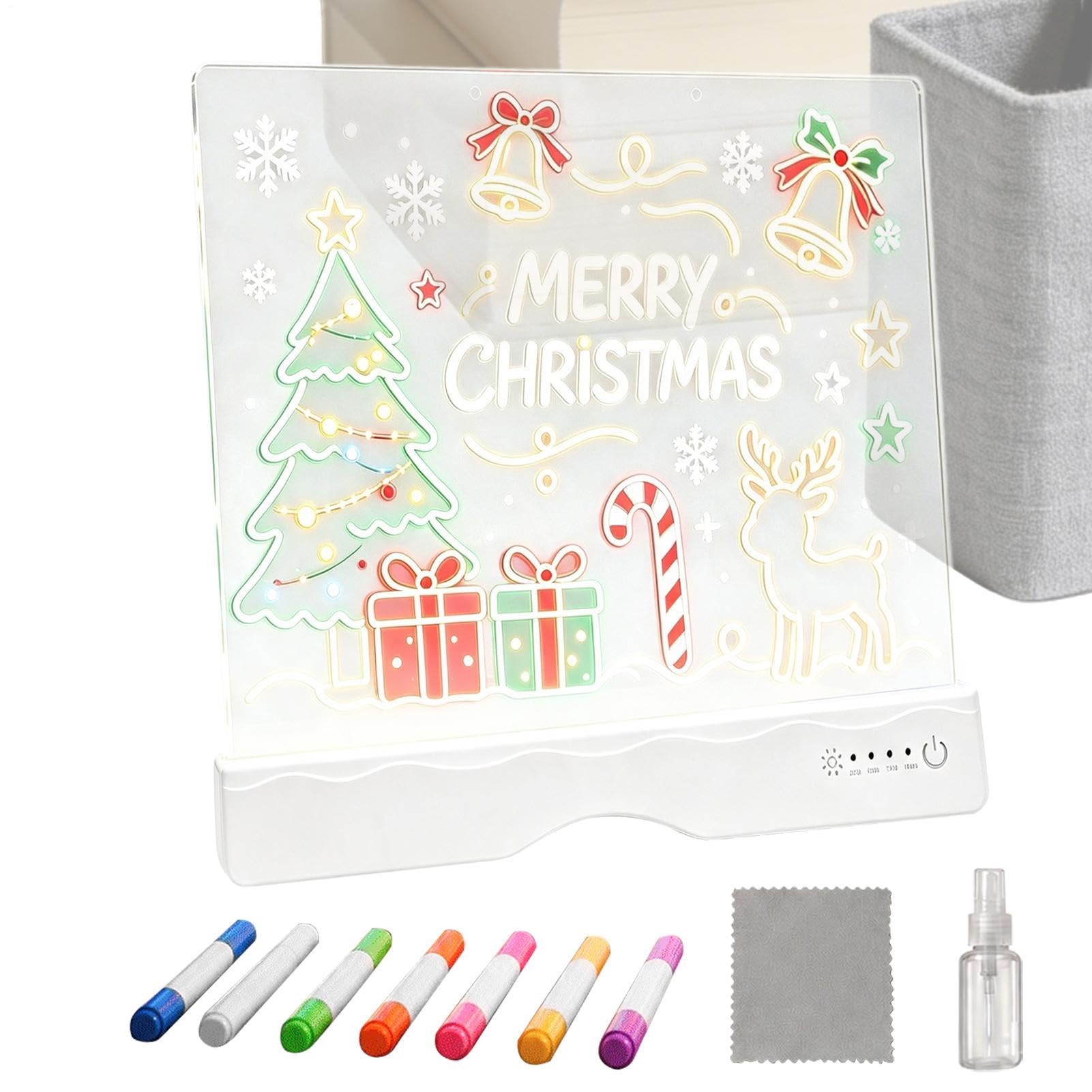 Lavagna LED Luminosa per Disegnare Tavoletta Per Scarabocchi Ricaricabile | Lavagna LED Scrivibile con 13 Effetti Per bambini, ragazze e ragazzi, scuola, classe, casa, viaggio, auto