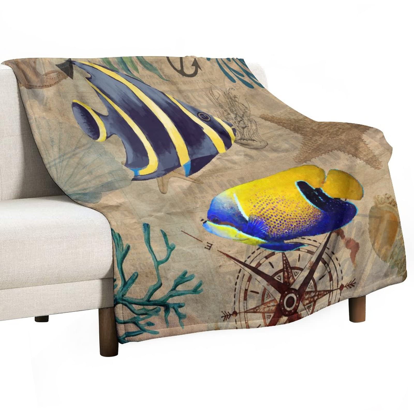 Couverture en forme de poisson cadeau original et douillet pour chambre enfant et adulte