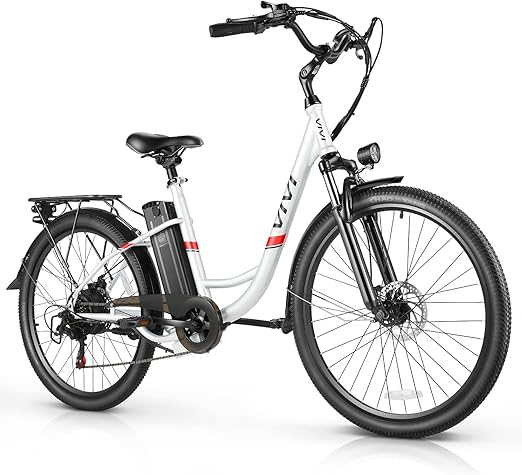 Vivi Electric Bike, 26" Electric Cruiser Bike 1000W Peak Ebike 22MPH Electric Bike for Adults, 48V Removable Battery, Cruise Control, 7 Speed Electric City Commuter Bicycle, UL 2849 Certified