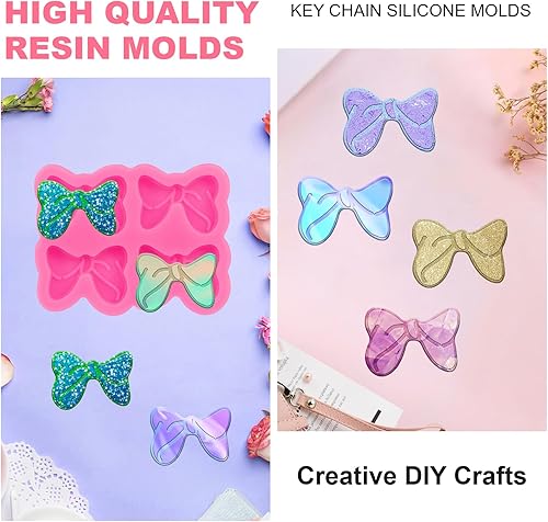 Miniatura 4 de Lindo molde de resina de silicona con nudo, mini molde para pajarita, molde de chocolate para decoración de pasteles de postres y postres
