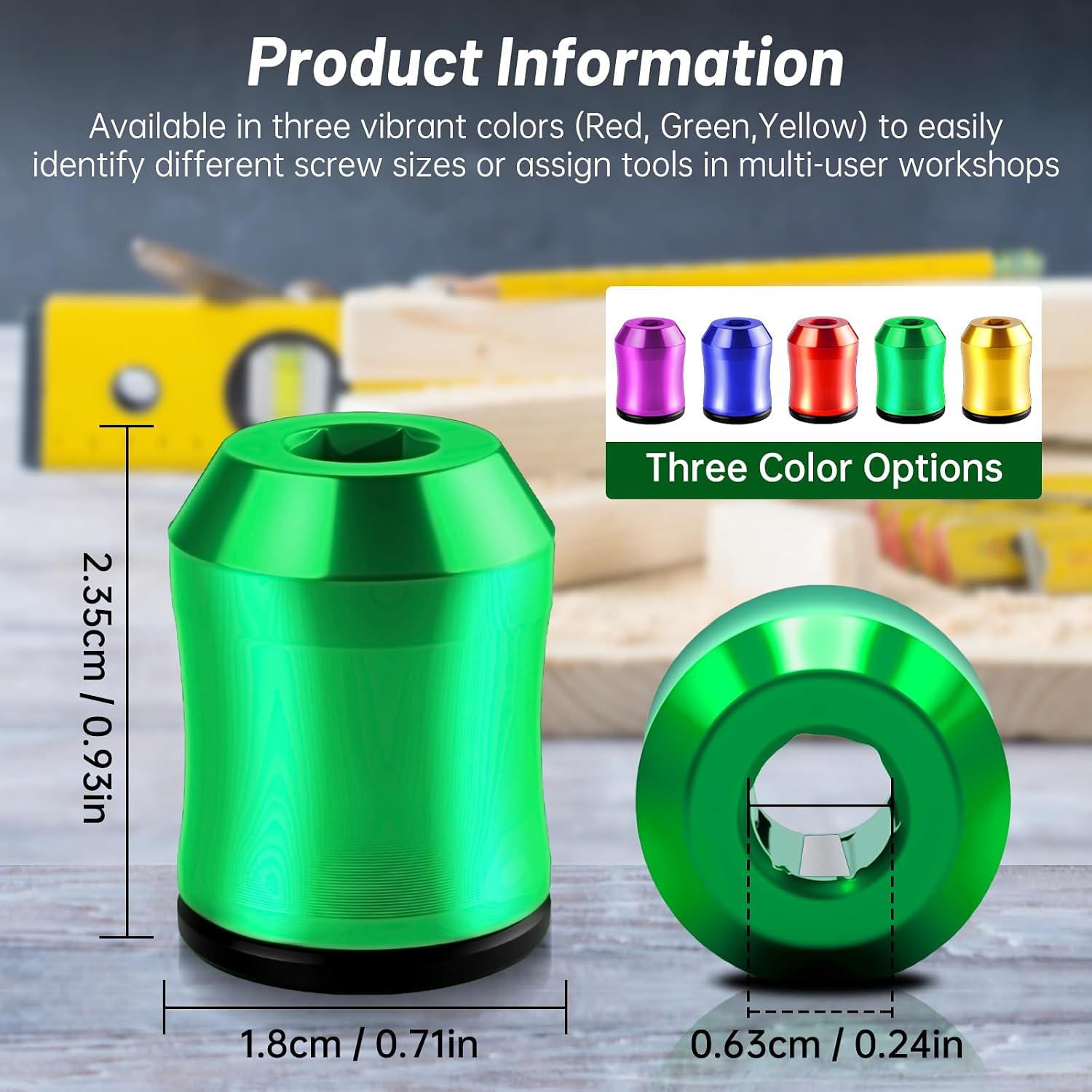 5PCS Magnetic Screw Holder,Strong Screwdriver Head Magnetic Ring for Drill | 1/4" Hex,Removable,Alloy Bit Magnetizer Ring for Screwdrivers &Power,Repair,Mechanics,Carpenters,Household Repairs