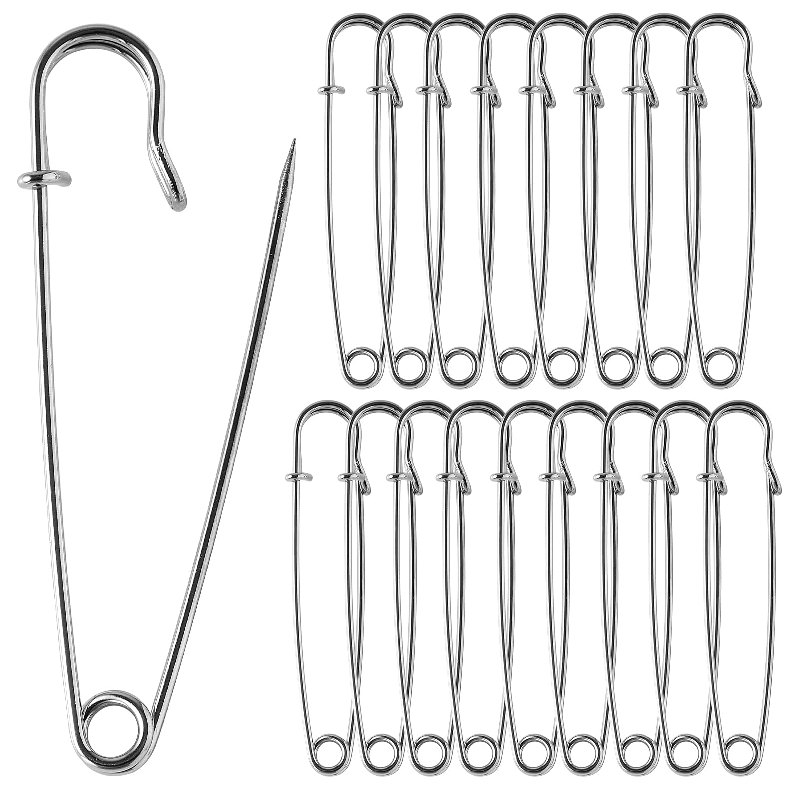 Lot De 15 épingles à Nourrice Extra Larges En Métal 7 Cm - Aiguilles à