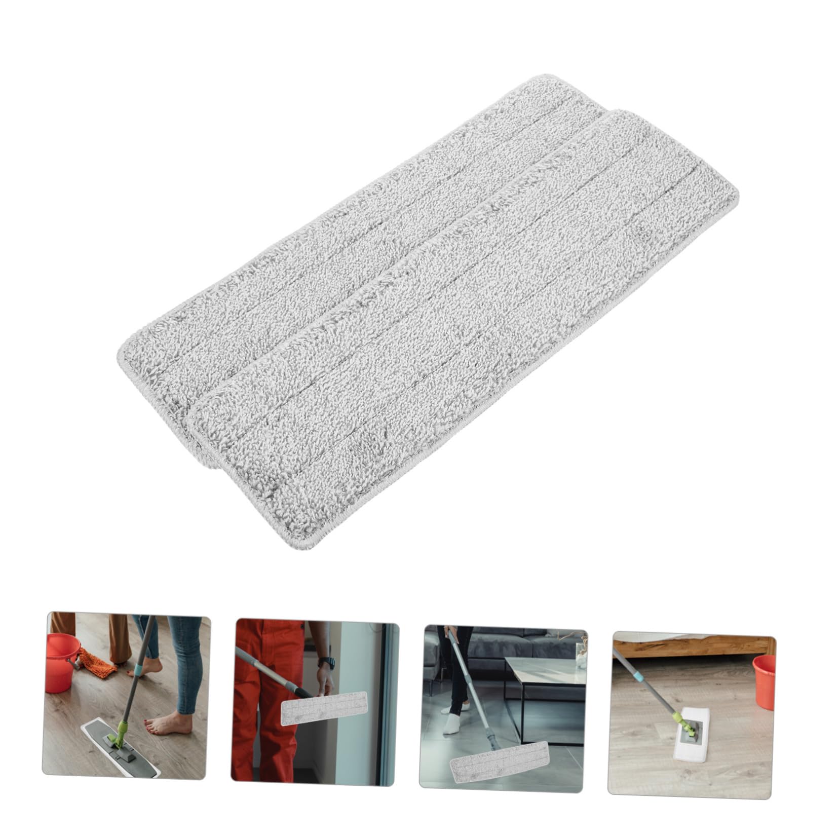3 Set Ricambio per Mop Microfibra per Superfici Dure Adatti per E Piastrelle Riutilizzabili E Resilienti 2 Pezzi*3