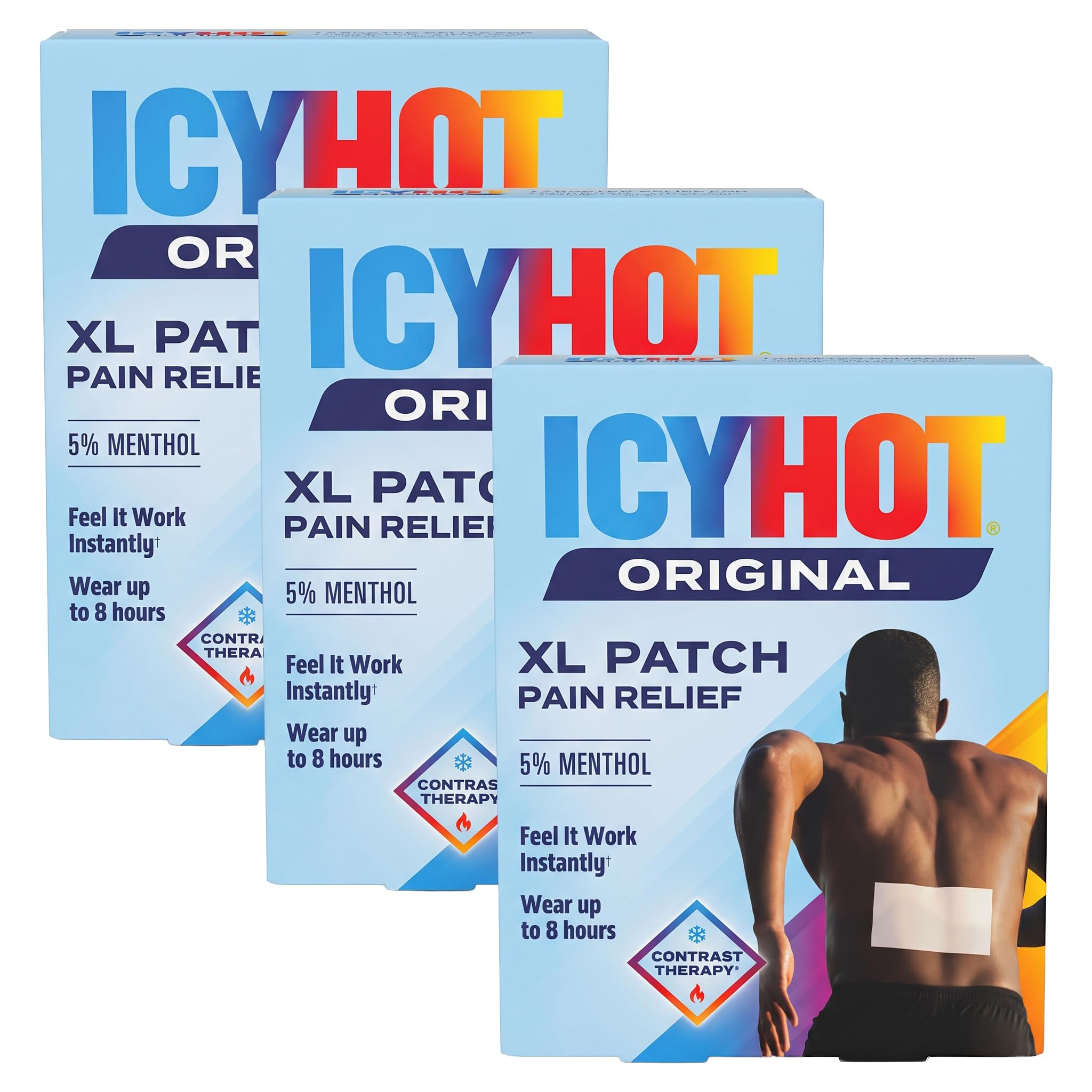 Icy Hot Original Pain Relief Patch XL with Menthol 5%, 3-Count — Amazon image 12