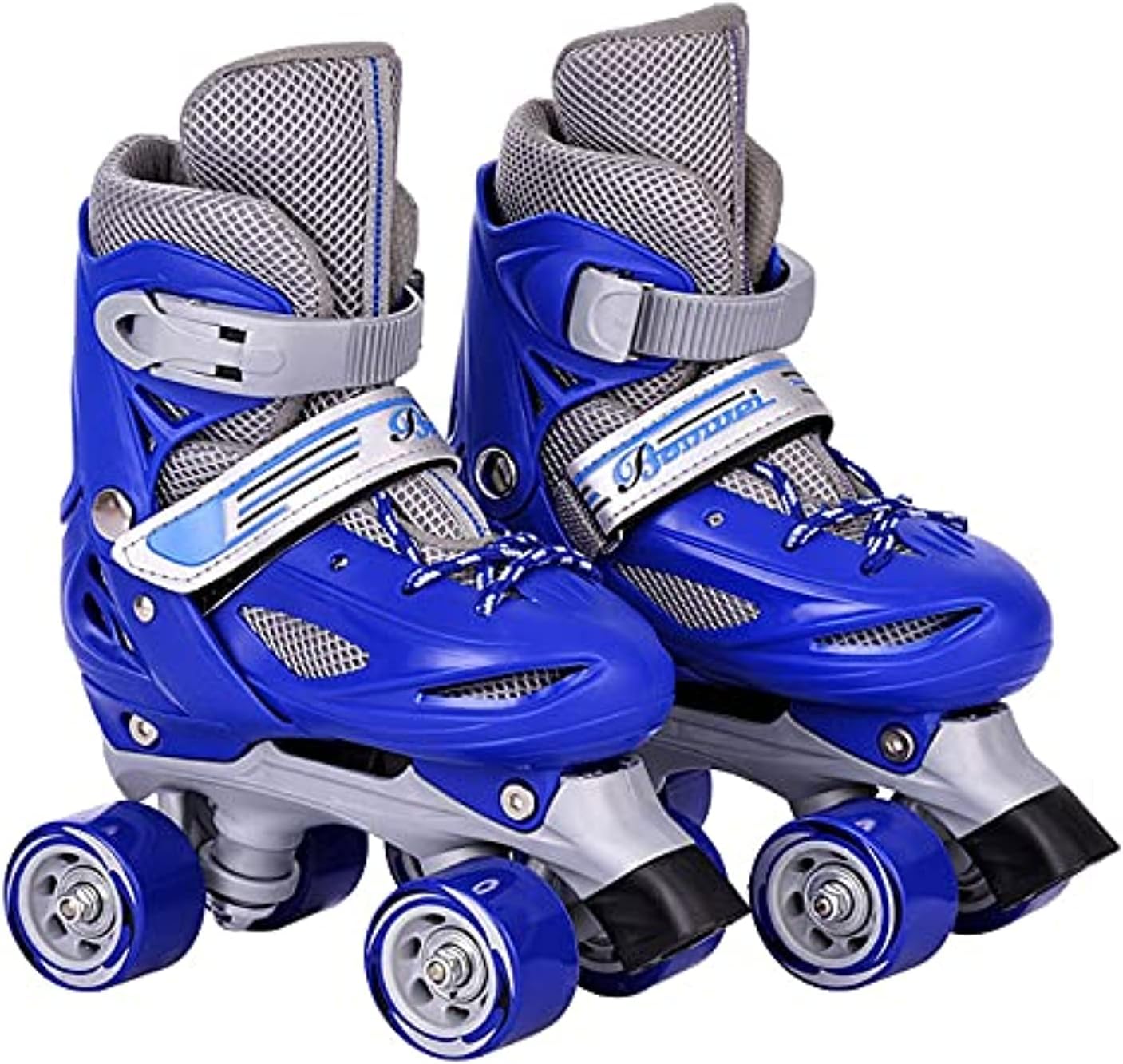 AM ANNA Kids Adjustable Quad Roller Skates,Toddler Beginner Roller