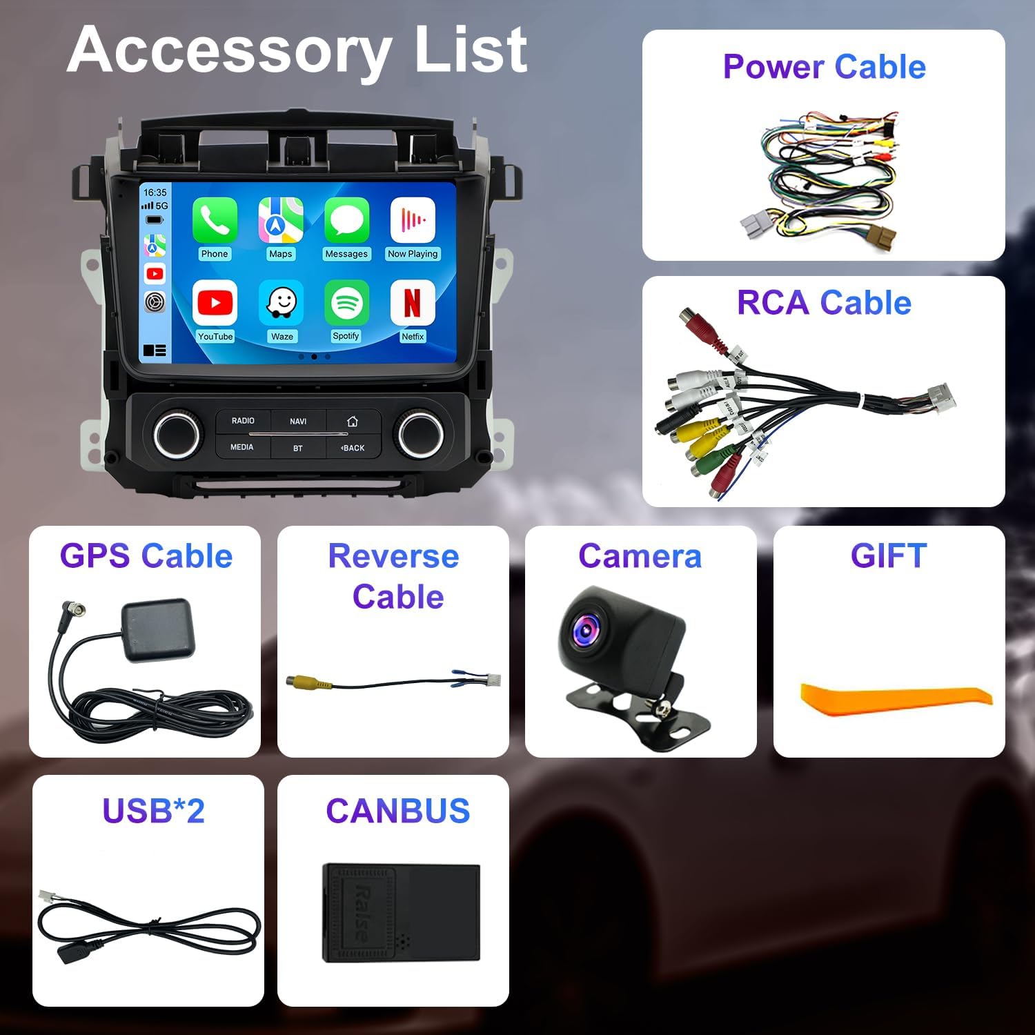 64G Upgrade Car Radio Stereo for GMC Yukon Chevrolet Chevy Tahoe Suburban 2015 2016 2017 2018 2019 2020, 9 Inch Touch Screen Headunit with Wireless Carplay Android Auto GPS FM 5G WiFi BT SWC HD Camera