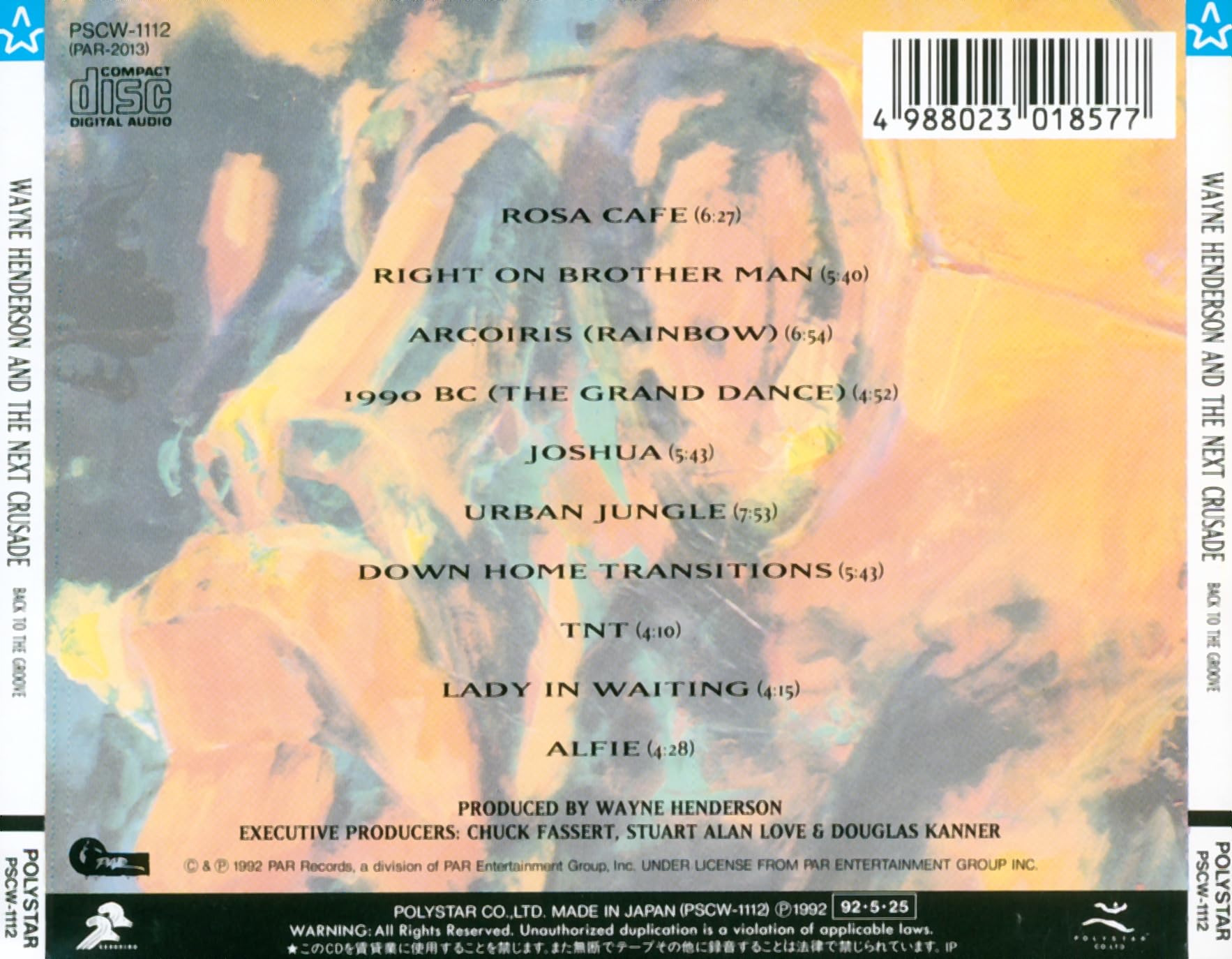 WAYNE HENDERSON AND THE NEXT CRUSADE WAYNE HENDER - Back To The Groove - Disque CD