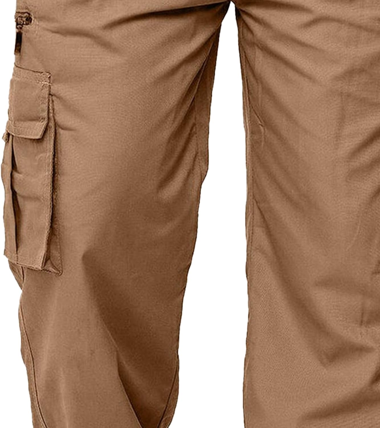 Men's Solid Stylish Hiking Cargo Pants Casual Comfort Streetwear Cargo Pants Loose Fit Wide Leg Trousers