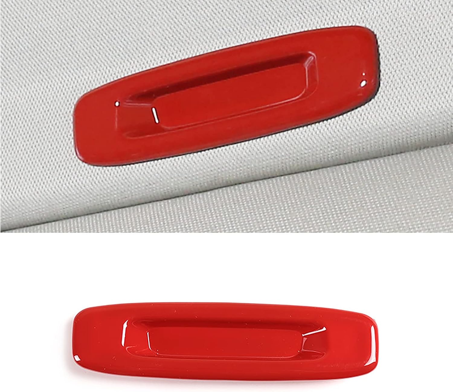 Car Accessories Fit for Toyota Tundra 2014-2021,Tacoma 2016-2022 Interior Roof Handle Decoration Cover Trim (Red) ABS 1pc