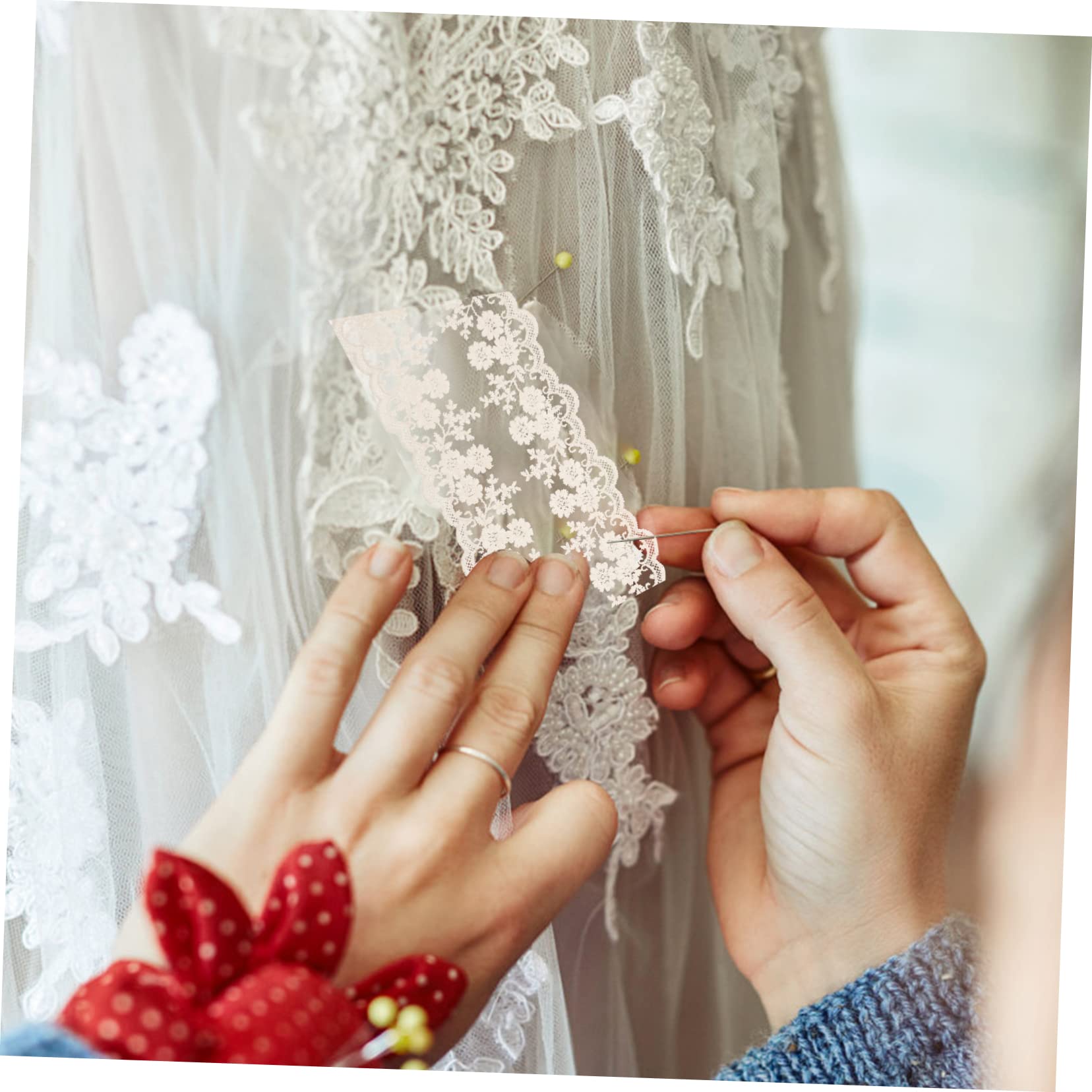 SHINEOFI 4rollos Cinta De Encaje Decorativa Para Ropa Bordes De Encaje Para Manualidades y Boda Para Vestidos y Decoraciones De Hogar