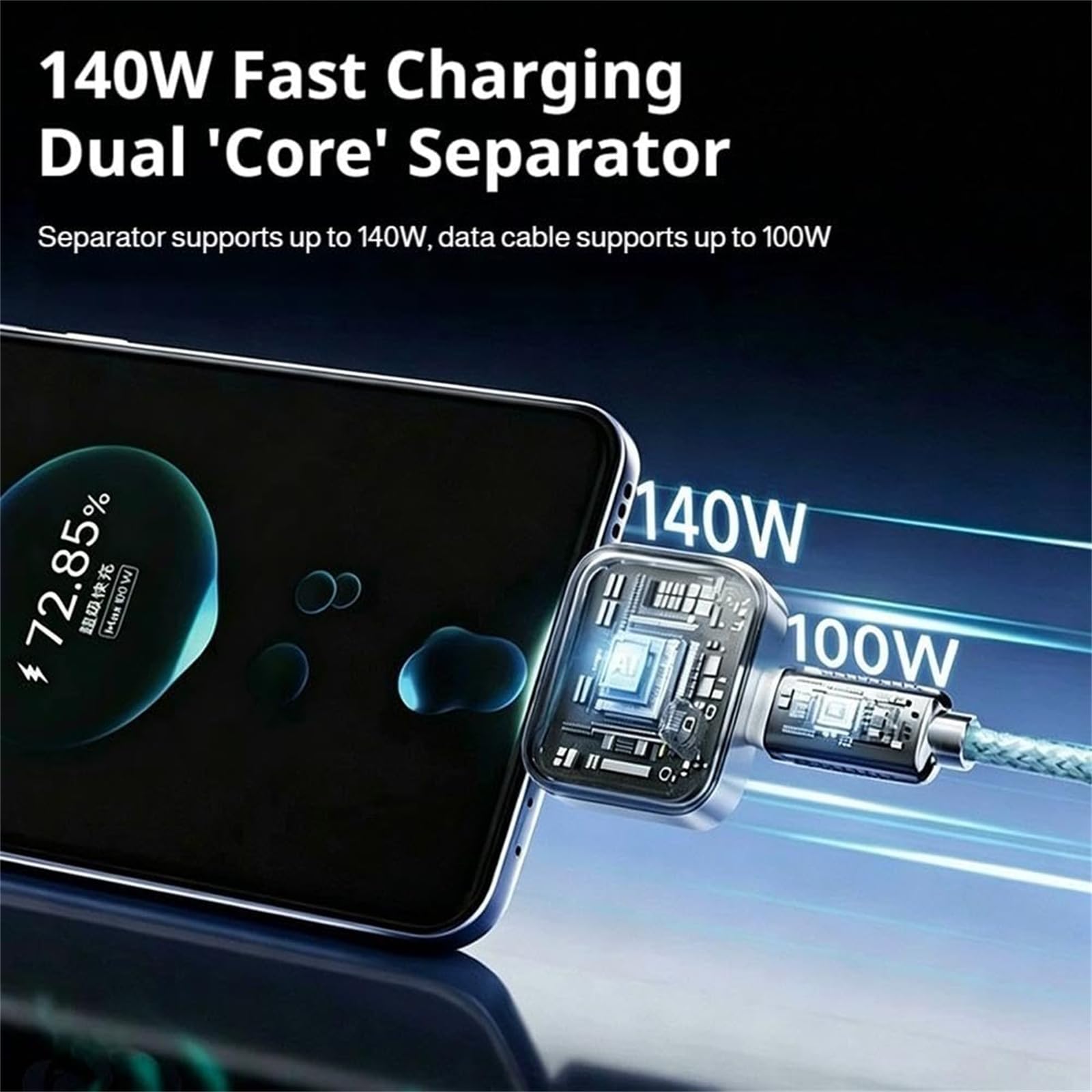 Adattatore di ricarica intelligente con spegnimento automatico, adattatore di ricarica rapida con spegnimento automatico e interruttore fisico di spegnimento per smartphone e tablet (2pcs)