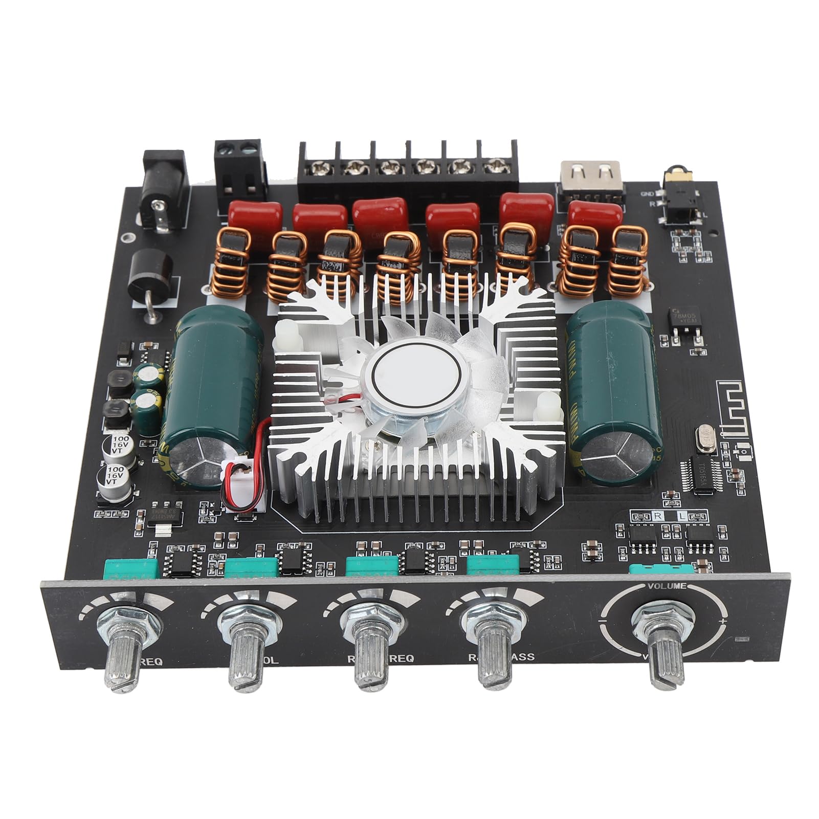 Modulo Scheda Amplificatore di Potenza Bluetooth TPA3255, Amplificatore Digitale Ad Alto Rendimento per Altoparlanti Fai-da-te, Potenza 220Wx2 350W per Domestico, Design a 2.1