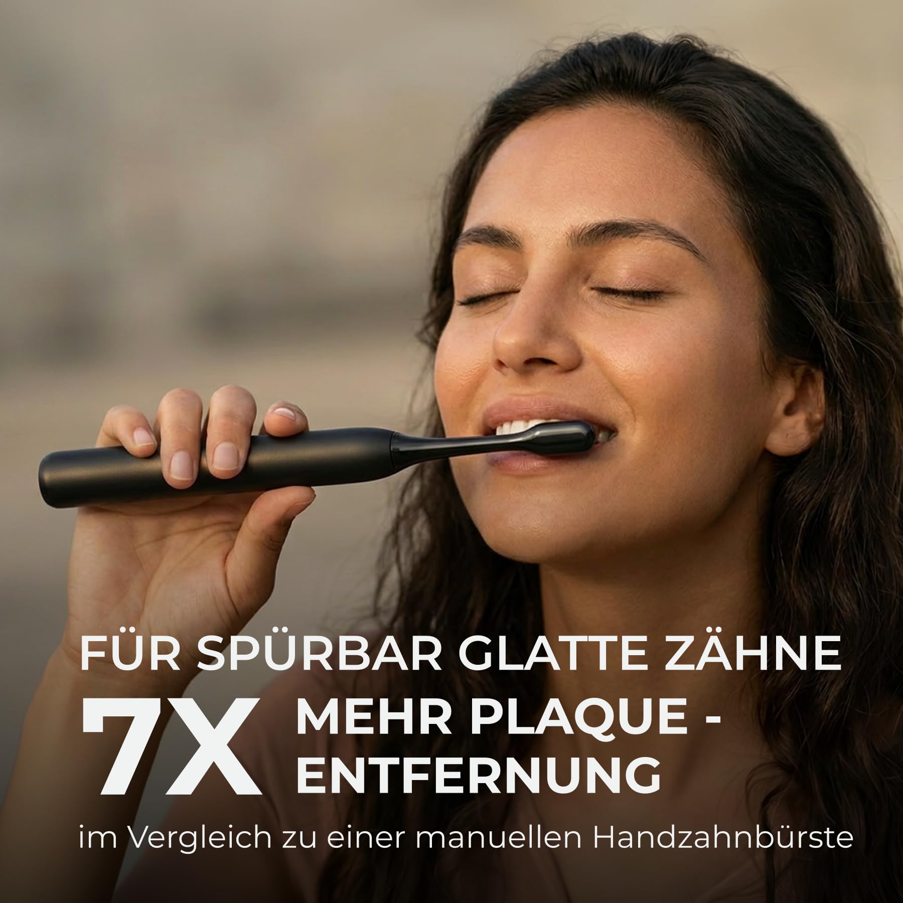P1 Pro Cepillo de dientes sónico, cepillo de dientes eléctrico con sensor de presión para una limpieza segura, batería de 60 días, Onyx Black