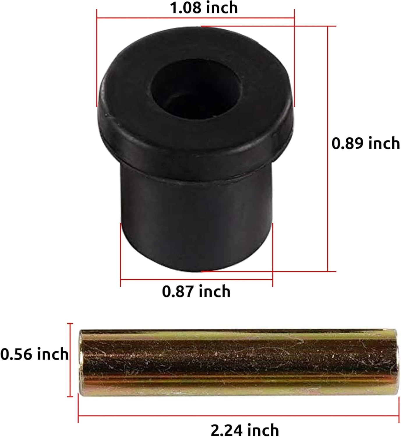 Huskey Club Car Precedent Golf Cart Rear Leaf Spring Bushing Kit for 2004-Up Gas/Electric Models, Replaces OEM Sleeve Part No#: 1025064-01 and Bushing Part No#: 1025066-01.