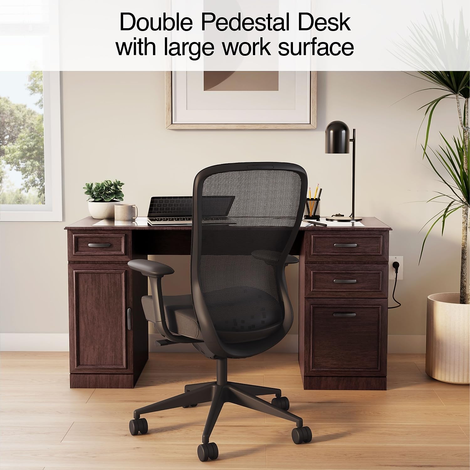 Amazon.com: Staples Kendall Park 58.5” Double Pedestal Desk