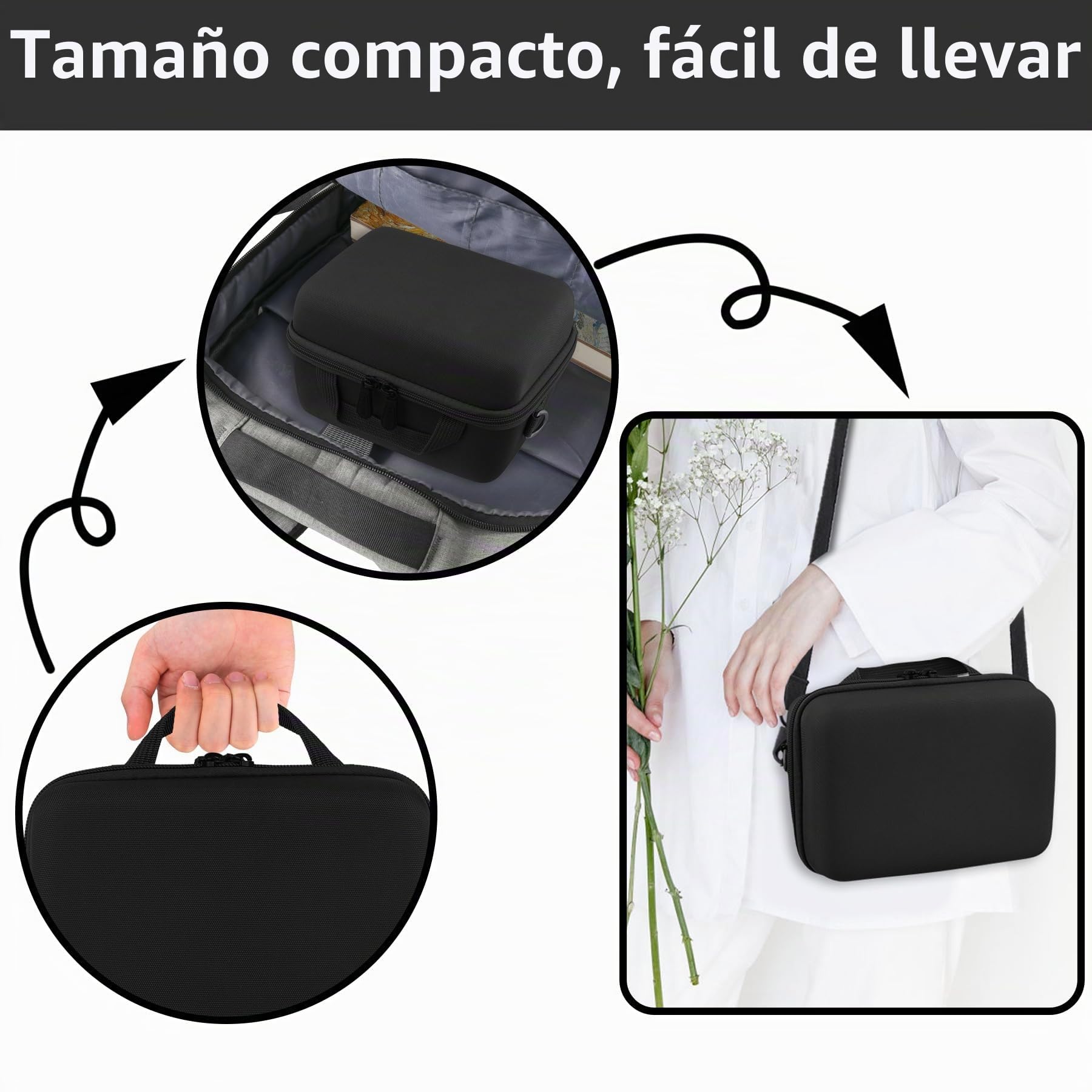 Aenllosi Estuche Rígido para Cámara Fujifilm Instax Wide 400/300,Negro | Protección Contra Golpes, Protección Contra Polvo, Correa para el Hombro, Diseño Portátil para Viajes, Solo Maletín Protector