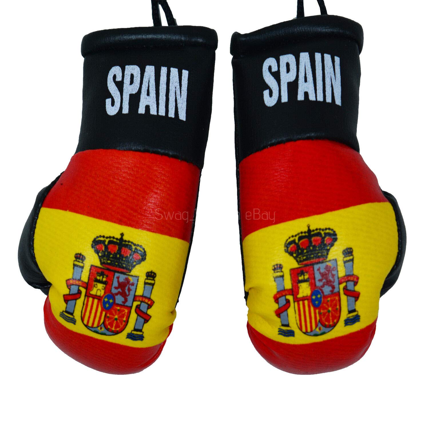 Becreative Mini Country Boxing Pair Gloves For Car Mirror (Spain)