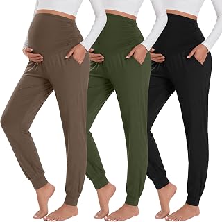 Neer 3 Pack Maternity Joggers Lounge Sweatpants with Pockets