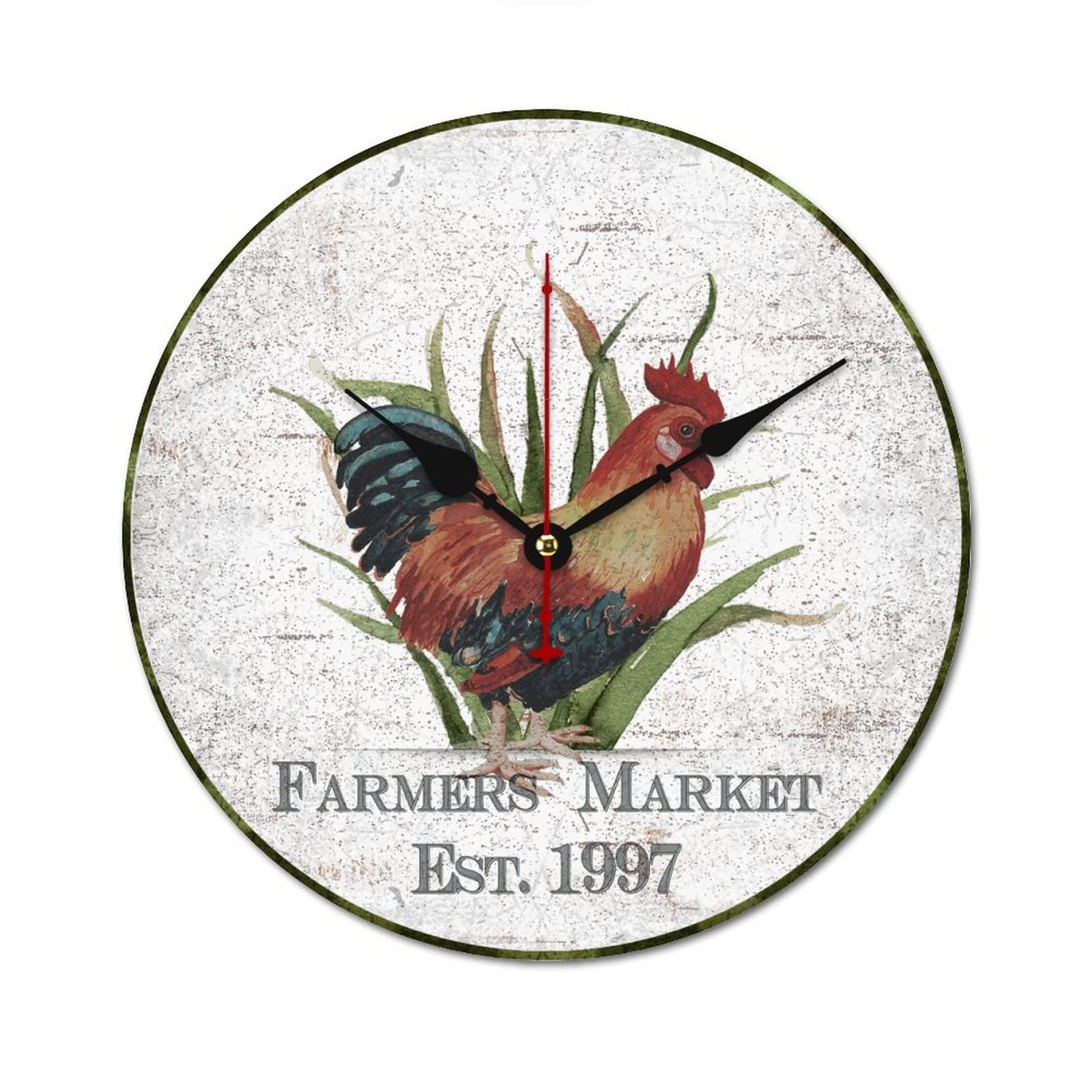 Horloge murale en bois silencieuse pour créer une ambiance de cuisine campagnarde