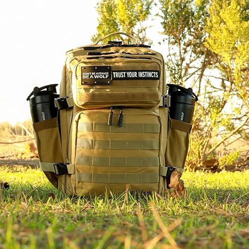 Miniatura 6 de WOLFpak Mochila de gimnasio atlético de 35 L, material Oxford duradero 1000D impermeable con correas Molle, bolsillo para laptop y soportes dobles