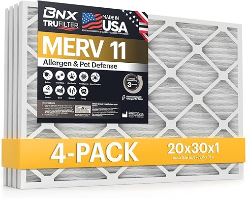 Miniatura 242 de BNX TruFilter - Filtro de aire 14 x 25 x 1 MERV 8, electrostático plisado para defensa contra polvo y mascotas, para aire acondicionado, HVAC