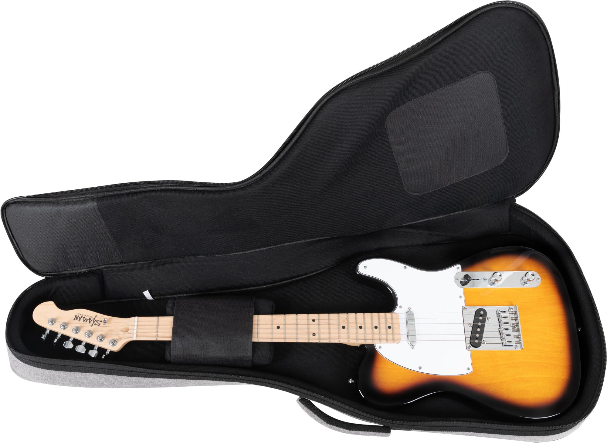 Kirstein EGBK-1122OG E-Gitarrentasche 10 mm Polsterung Rucksack-Gurte 103x37 cm Grau