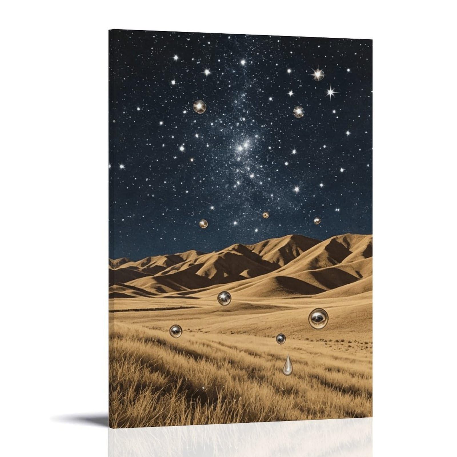 MGHTGRWE Dali Surreal Abstract Realm (1) Poster Wall Art Canvas Vintage Aesthetic Painting Decor for Rooms 20x30inch Frame-style