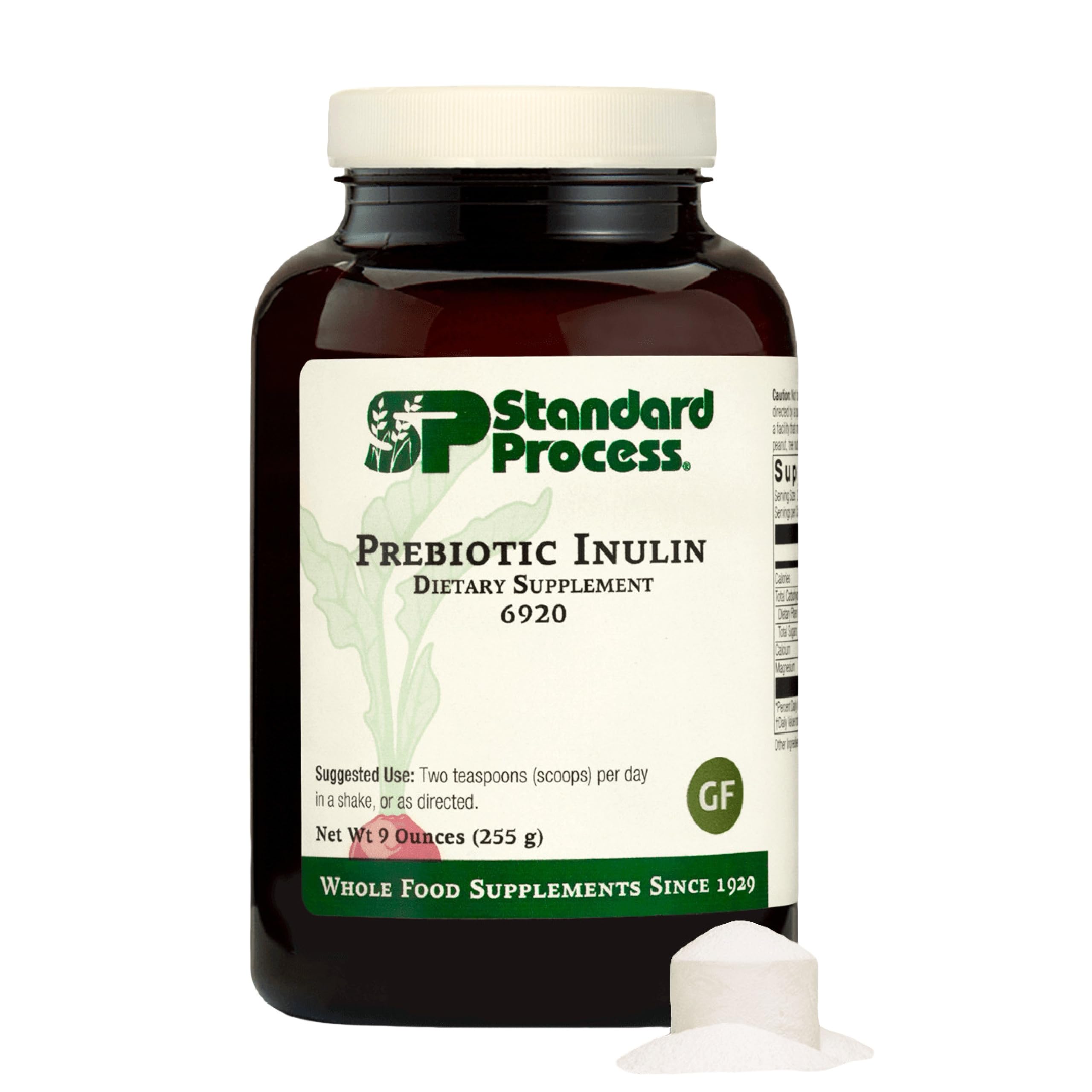 Standard Process Prebiotic Inulin, Gut Health & Immune Support, 9 oz