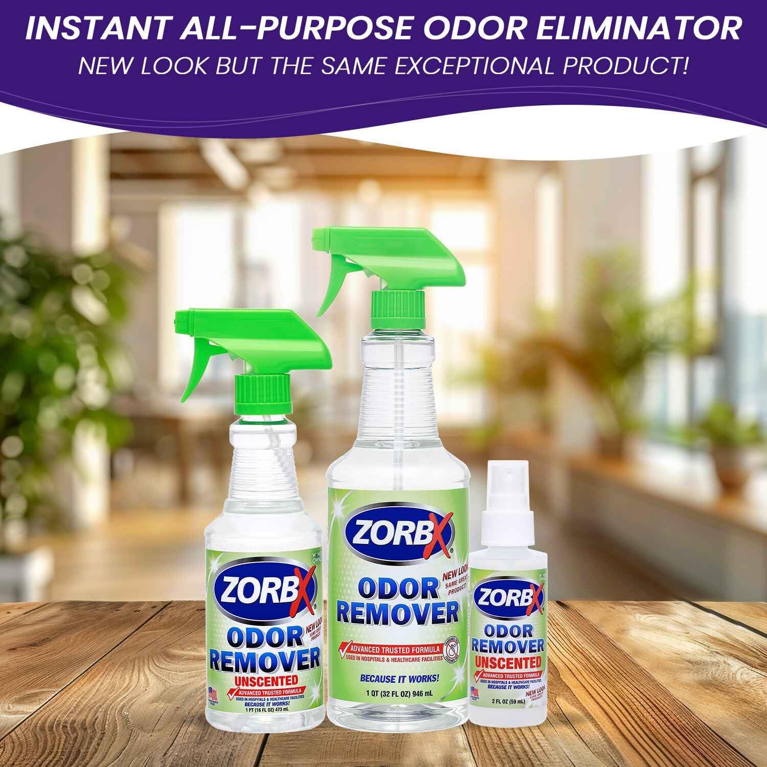 ZORBX Extra Strength M&M Remover and Cleaner (24 Oz) Unscented Multipurpose Odor Eliminator Value Pack (2 Oz + 16 Oz + 32 Oz + 32 Oz)