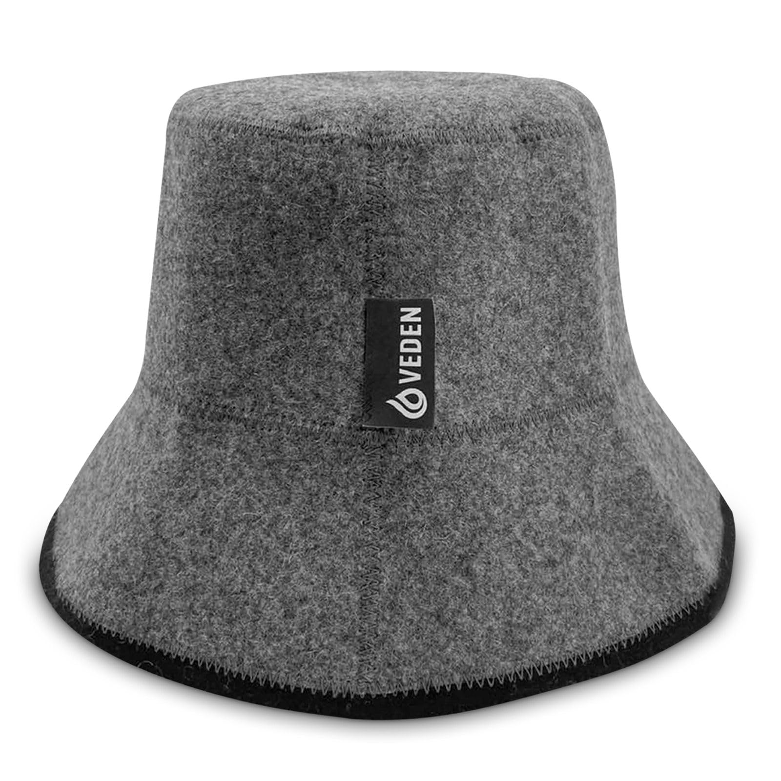 VEDEN Sauna Hat, Premium Handmade Merino Wool Sauna Cap for Men and Women,Insulating Headgear for Spa, Steam Room, Banya, Bathhouse, Comfortable, Breathable, Handmade, One Size Fits All (Grey)