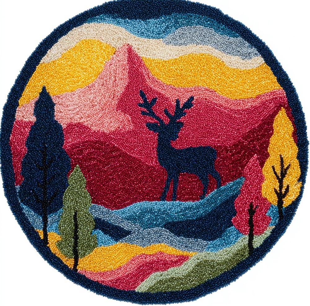 kitphoenix DIY Crochet Carpet for Beginners, Deer