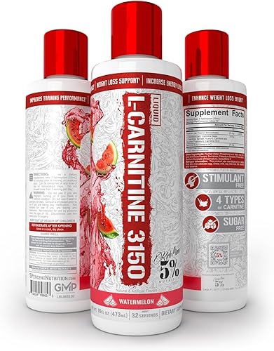 Vista 12 de 5% Nutrition Rich Piana Liquid L-Carnitine 3150 Mezcla premium de 4 fuentes + GBB, la Super Carnitina (Naranjara Mandarina)