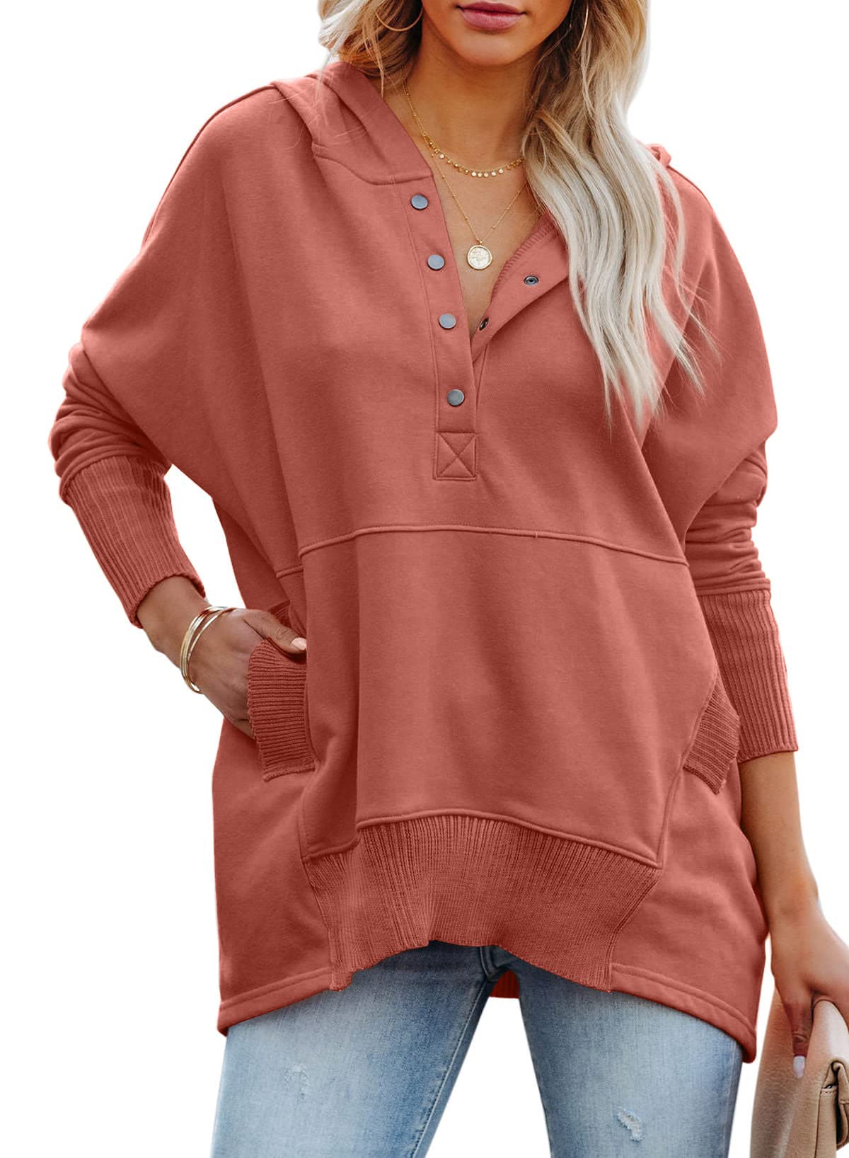 PRETTYGARDEN Women's Casual Long Sleeve Sweatshirt Half Zip Pullover Tops