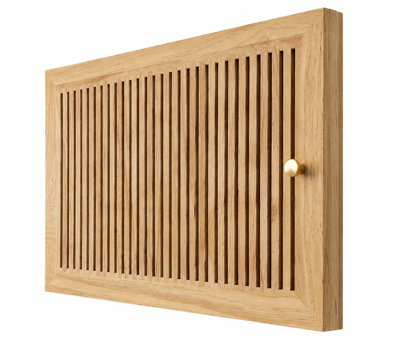 Veta Tapa Cuadro Eléctrico Decorativo de Madera de Pino | Tapa Contador Luz con Rejilla de Ventilación y Puerta Abatible | Cubre Cuadro Eléctrico y Caja para Tapar Diferenciales (41x25 cm Interior)