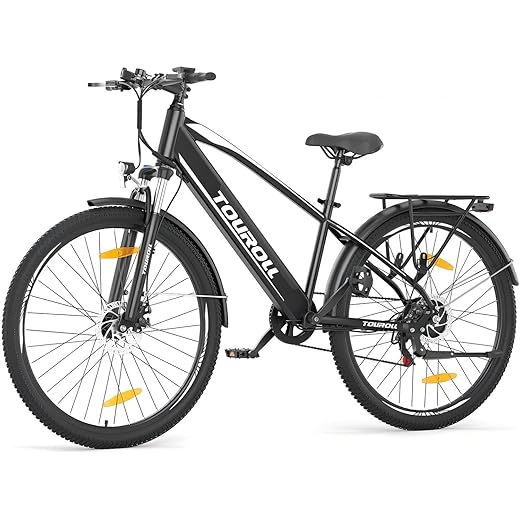 Touroll J1/J1 St Vélo Électrique, 27.5" vélo électrique Adulte, Vélo de Trekking avec Moteur 250 W, Batterie 15.6AH, Autonomie 100 km, E-Bike, vélo électrique Urbain