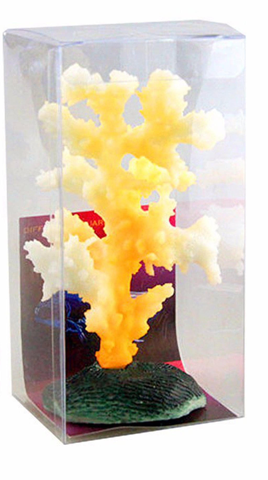 Leowow Artificial Resin Coral Aquarium Fish Tank Landscape Decoration Aquatic Plant- Orange