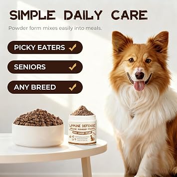 Dog Cancer Supplements, Immune Support with Turkey Tail & Reishi Powder