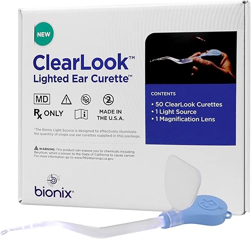 Bionix - ClearLook - Herramienta de crita para orejas VersaLoop iluminada, herramienta de eliminaciĂłn de cerumen para los oĂdos, ayuda a eliminar la Bionix - ClearLook - Herramienta de crita para orejas VersaLoop iluminada, herramienta de eliminaciĂłn de cerumen para los oĂdos, ayuda a eliminar la