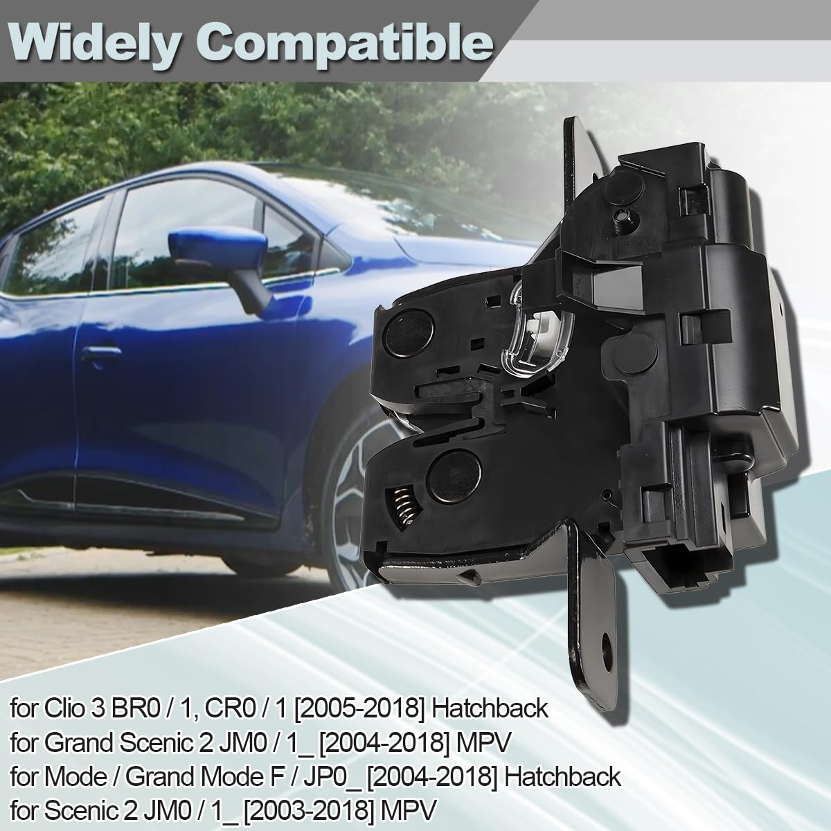 ZAMDOE Serratura per Portellone Bagagliaio per Clio 3, Megane 2, Modus, per Scenic 2 Sostituisce 8200947699 Blocco Bagagli Serratura elettrica portellone Posteriore Serratura Centrale 8200076240
