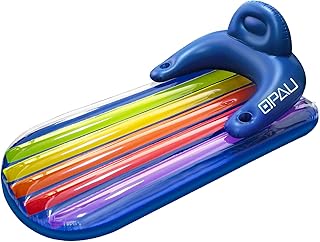 QPAU Luftmatratze Pool, Luftmatratze Wasser für Kinder und Erwachsene, Aufblasbare Pool Float mit Rückenlehne und Armlehn...