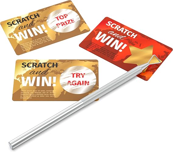 Metal Lottery Ticket Scratcher Tool, Lotto Label Label Scraper, Multi-Use Scraping