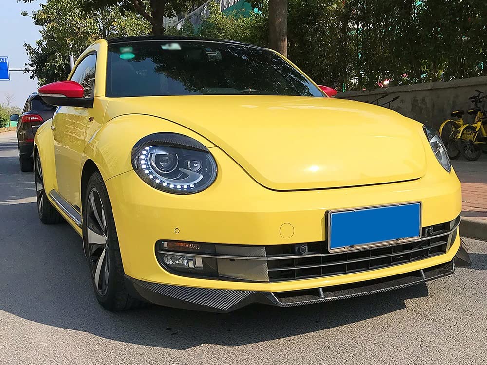 Dla VW Dla Beetle 2 Drzwi 2012-2016 Przedni Spojler Zderzaka Samochodu Z Włókna Węglowego Dyfuzor Spoiler Splitter Podbródek Łopata Fartuch Body Kit Car Styling