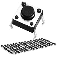 Vista 9 de Chanzon 150 unids 0.236x0.236x0.197 in táctil táctil interruptor de botón micro momentáneo interruptor táctil 2 pin SPST Interruptores pulsadores