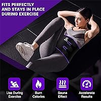 Vista 2 de RIYA Faja reductora de cintura para sudar para mujeres y hombres, banda de sudor para el vientre y el estómago