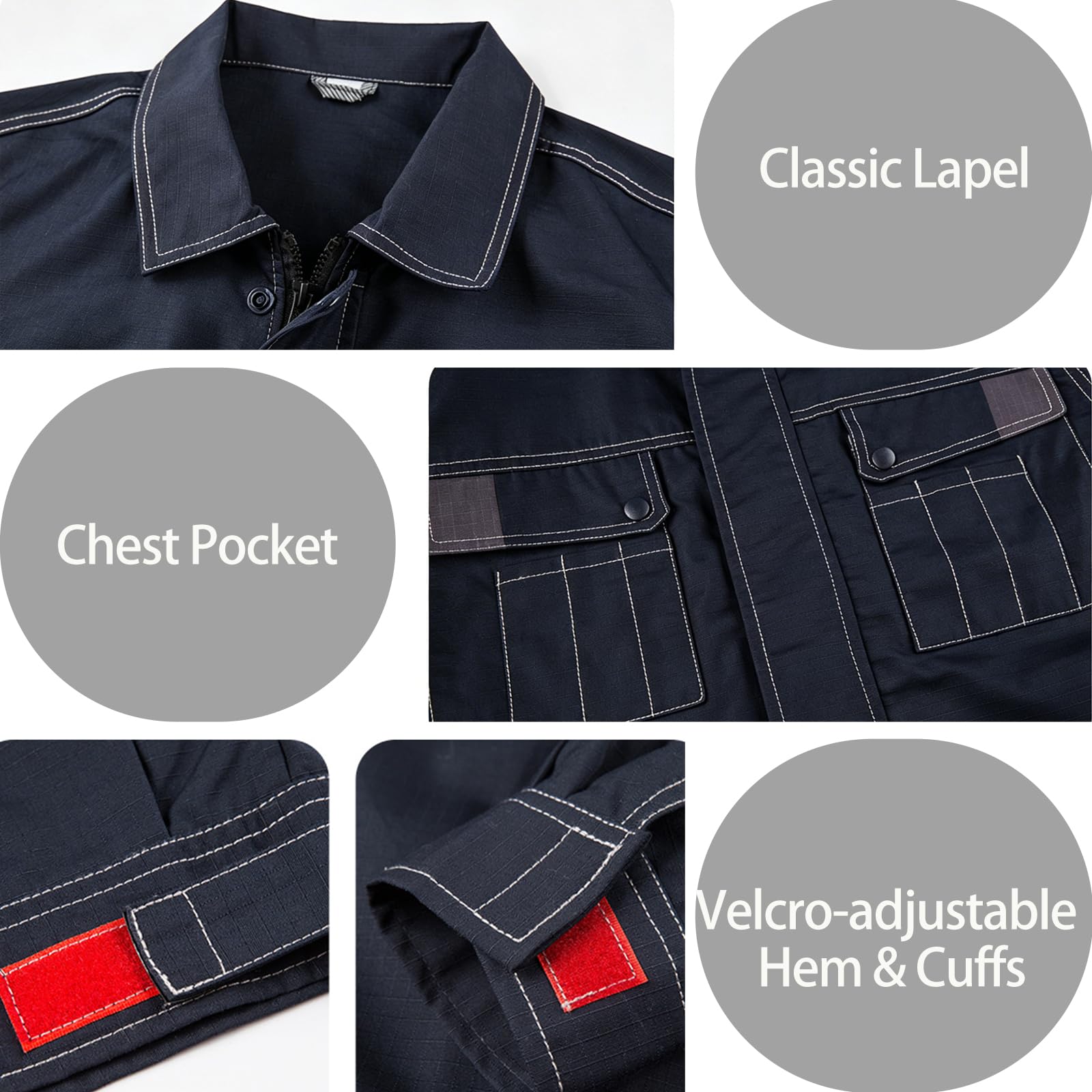 Camicia da lavoro da uomo con logo personalizzato Ripstop resistente agli strappi uniforme per officina Contractor Servizio in loco