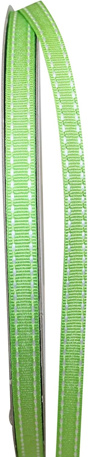 Reliant Ribbon - 25133-065-03K Grosgrain Saddle Stitch Ribbon, 5/8 Inch X 50 Yards, Red