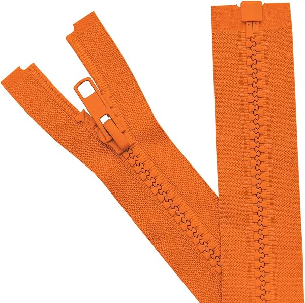 Sawoake 2 Pezzo #5 64 cm Separazione Giacca Zipper per Cucire Cappotti Giacca Zipper Arancione A Forma di Plastica Zipper Bulk Tailor DIY Strumenti di Cucire per Indumento/Borse - 1