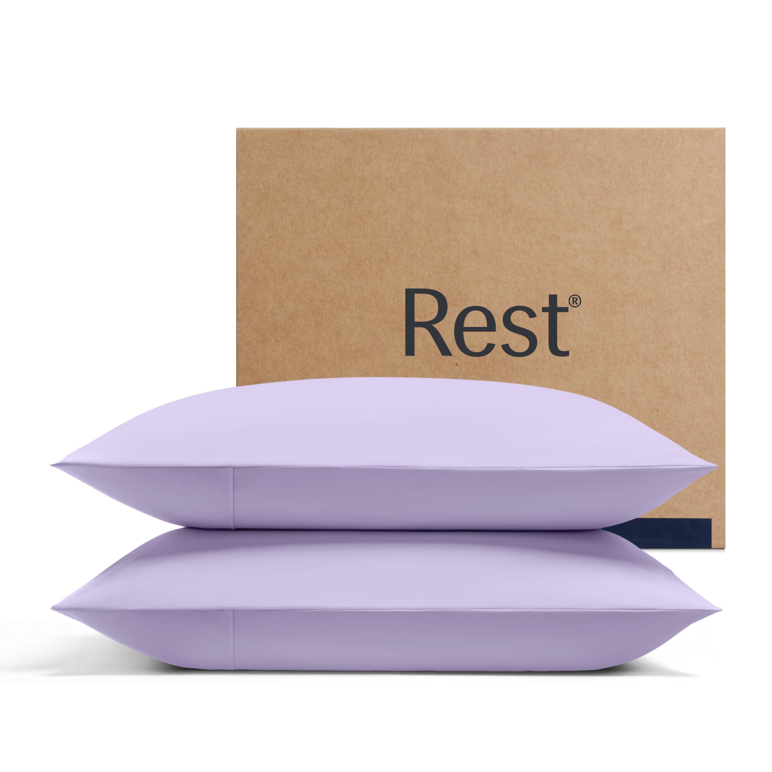 Photo 1 of REST Evercool+Cooling Pillowcases Standard Size 2PCS for Hot Sleepers & Night Sweats, Silver-Infused Fabric for Hygienic Sleep, Sensitive Skin, Silky Smooth for Curly Hair, (19x35 inches)