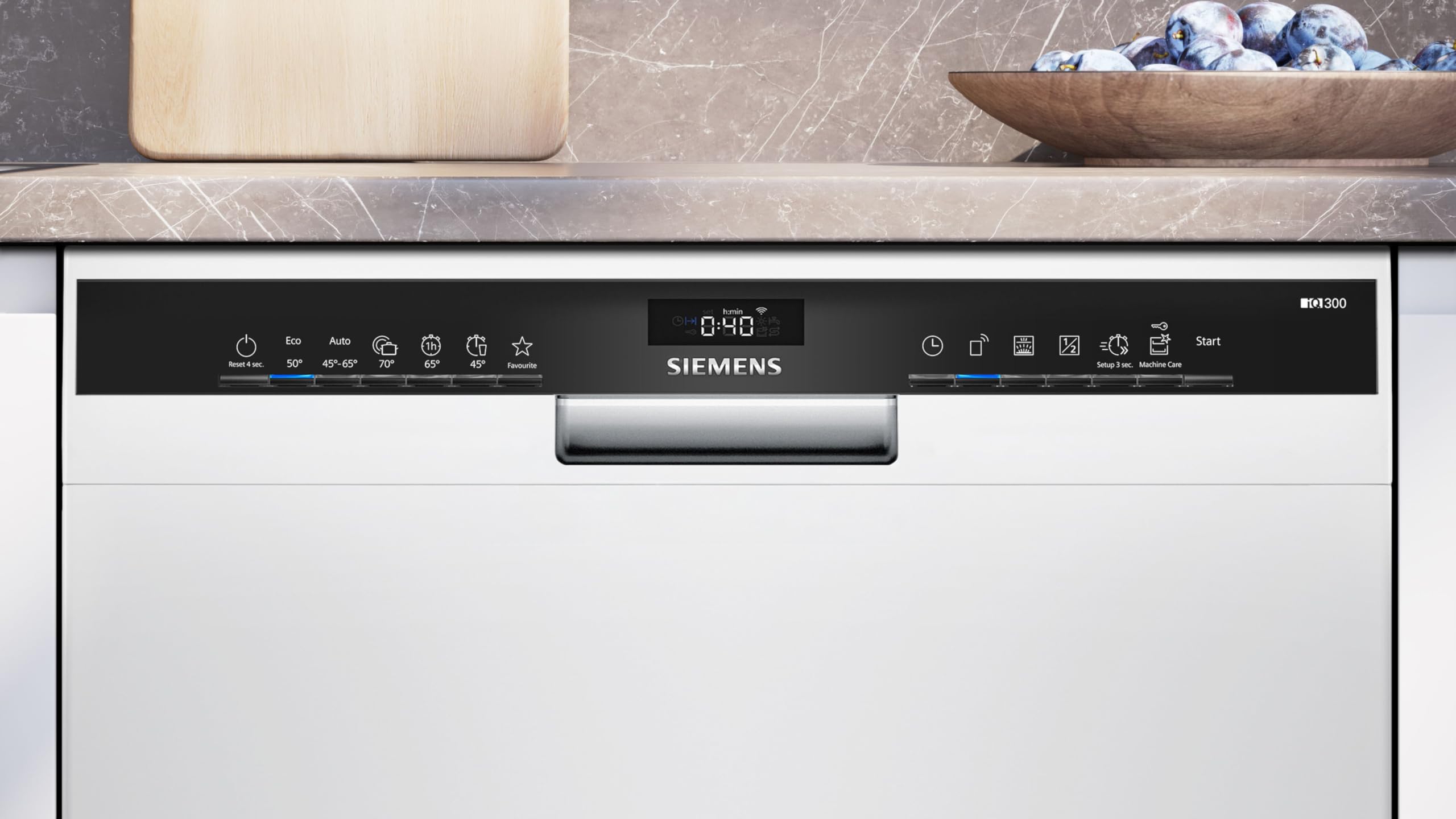 Siemens iQ300 SN43HW03TE Unterbau Geschirrspüler 60 cm, Besteckkorb, smartStart, intensiveZone, varioSpeed Plus, Silence on Demand, HygienePlus, Home Connect, aquaStop, Weiß